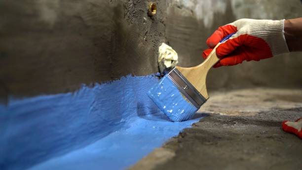 Commercial Waterproofing project at a Minneapolis, KS business property by SJ Waterproofing Pros